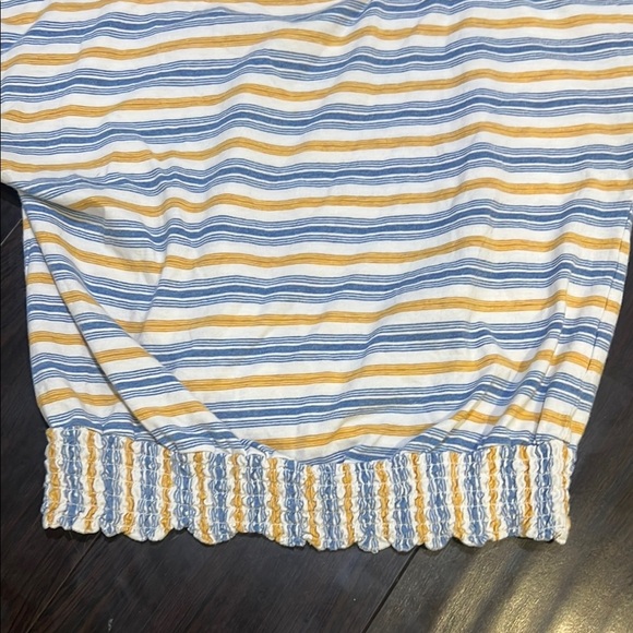 Women’s Size Medium Yellow, Blue, White Top - Picture 3 of 7